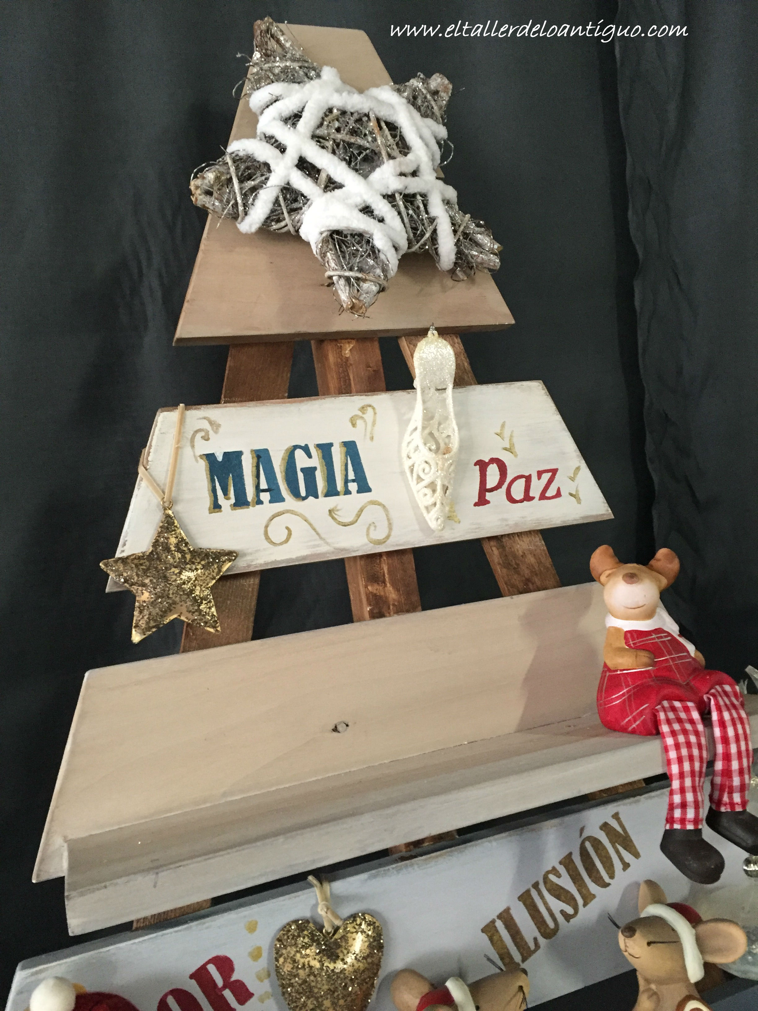 c&oacute;mo hacer un &aacute;rbol de Navidad en madera